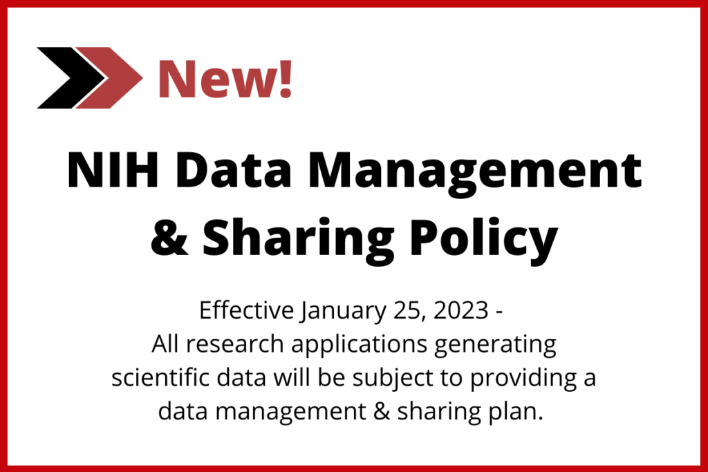 Spring 2023 NIH Data Management & Sharing Policy Dropins! Research