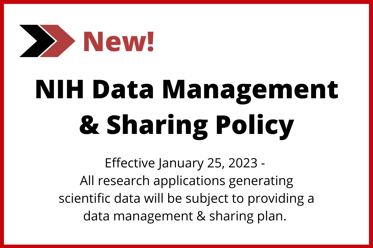 Spring 2023 NIH Data Management Sharing Policy Drop ins Research Data Services Spring 2023 NIH Data Management Sharing Policy Drop ins Research Data Services